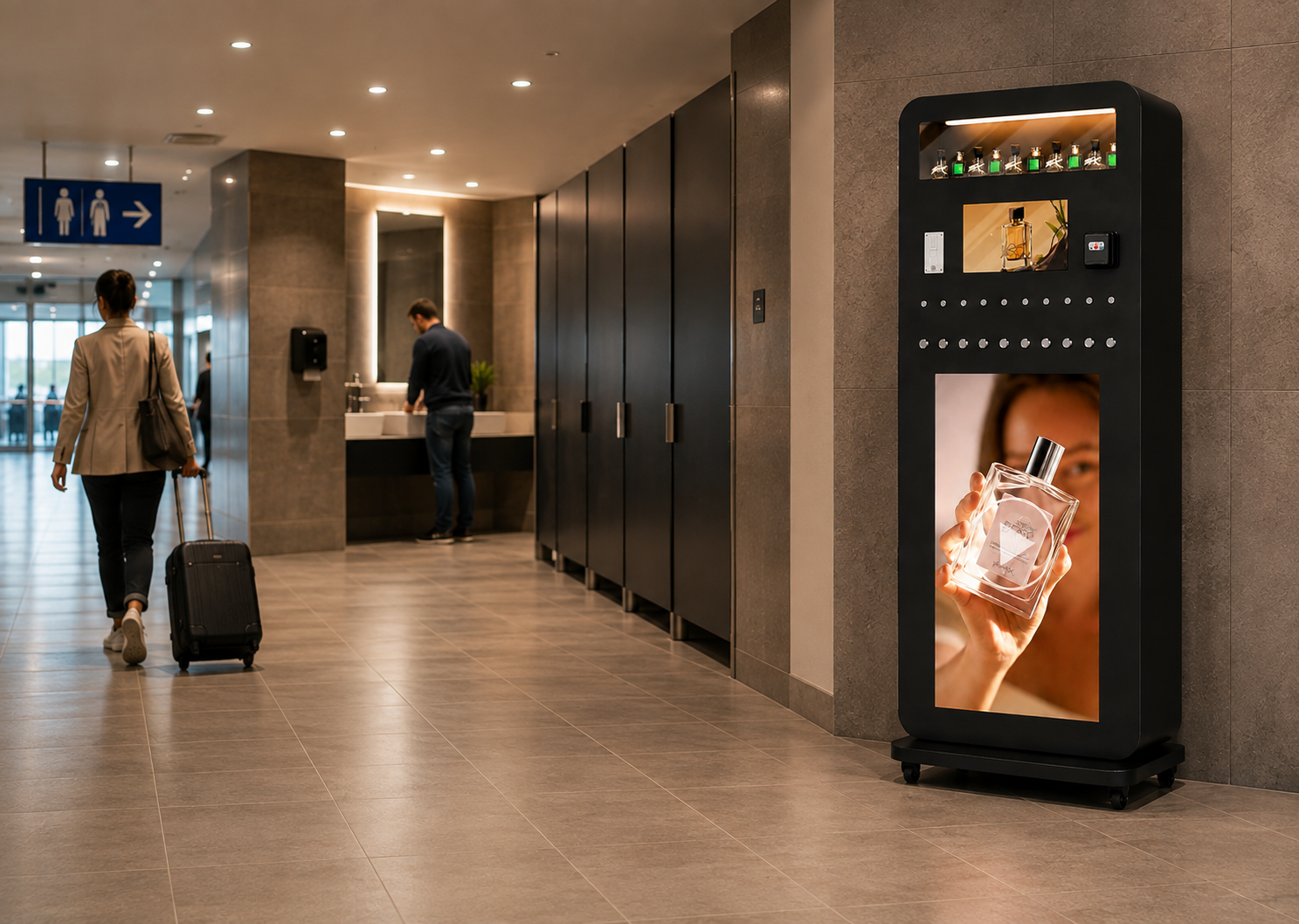 Duftbar-Automat auf einem Bahnhof