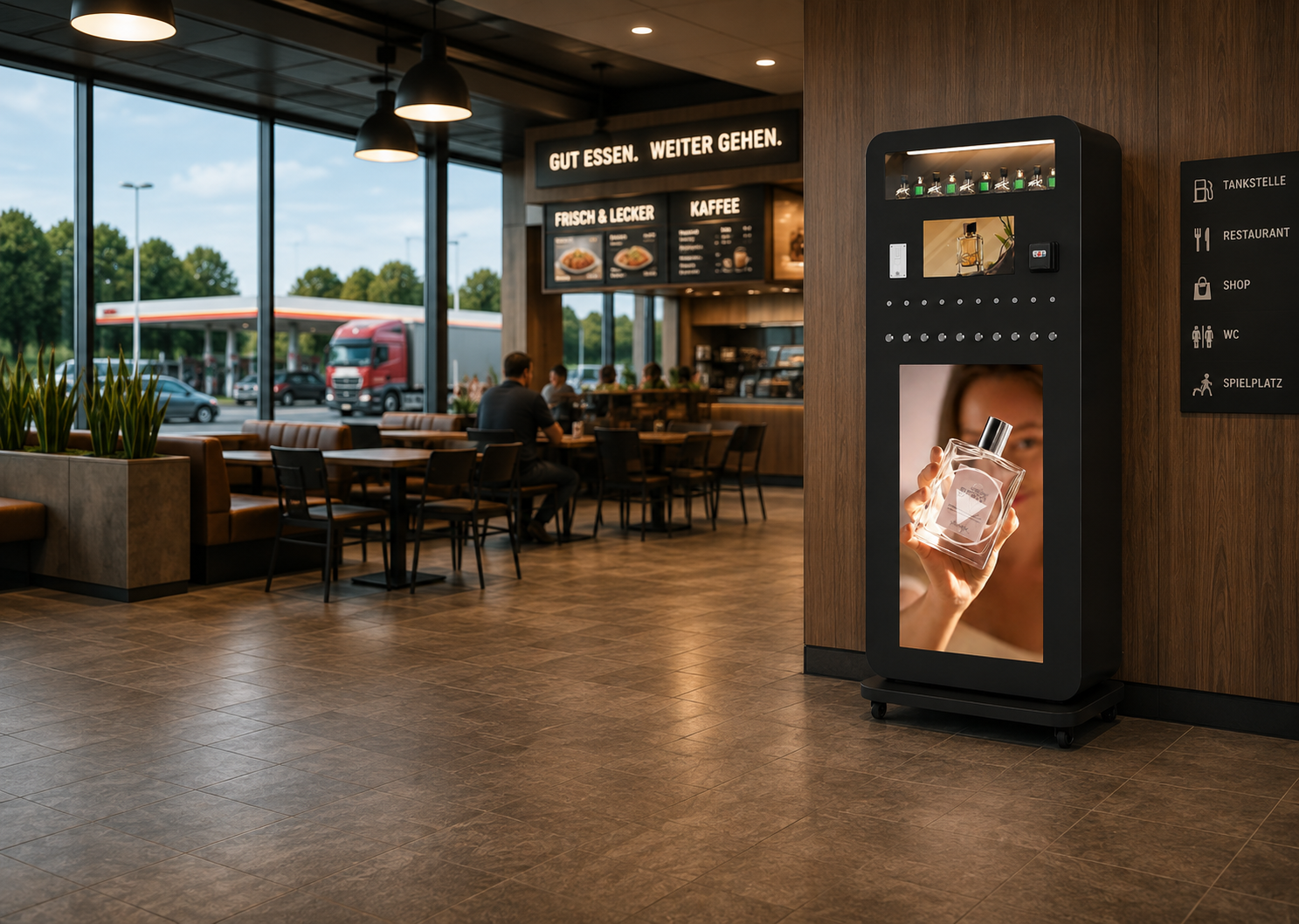 Duftbar-Automat an einer Raststätte